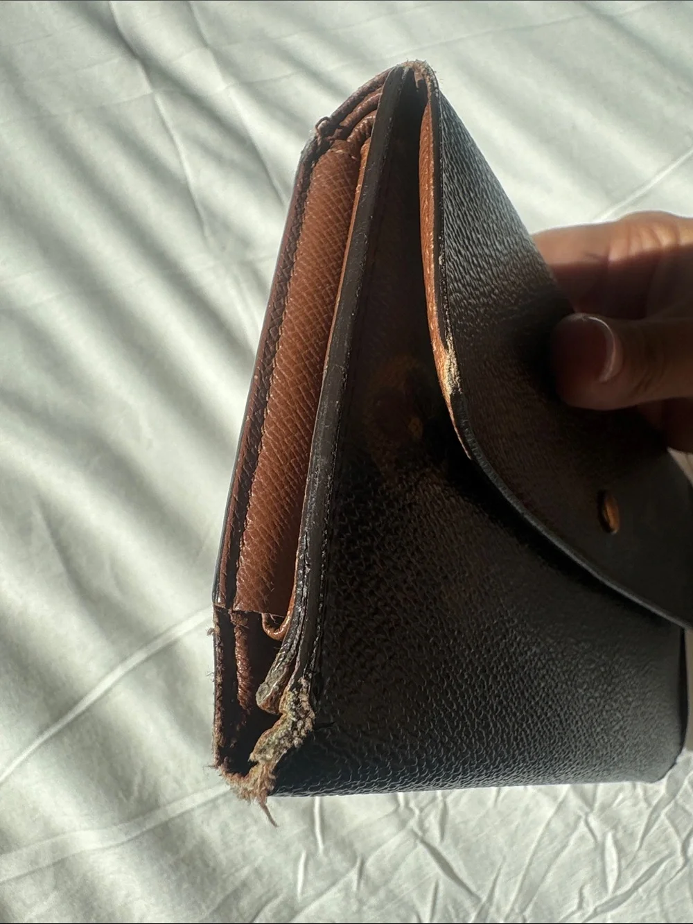 Louis Vuitton Monogram Canvas Fold Wallet in Brown with Gold Hardware - Picture 6 of 7